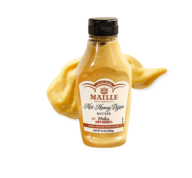 Maille and Mike’s Hot Honey Dijon mustard collaboration